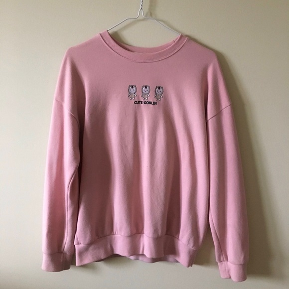 Cute pink Korean/Asian style sweater/sweatshirt - Picture 4 of 6